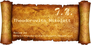 Theodorovits Nikolett névjegykártya