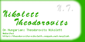 nikolett theodorovits business card
